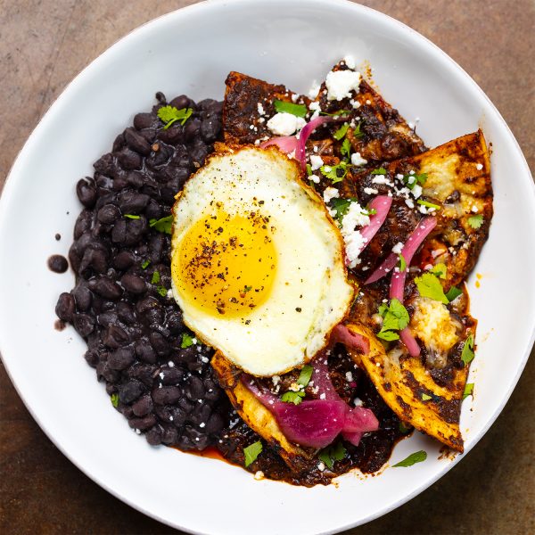 Hub Cafe Menu, Mole Chilaquiles